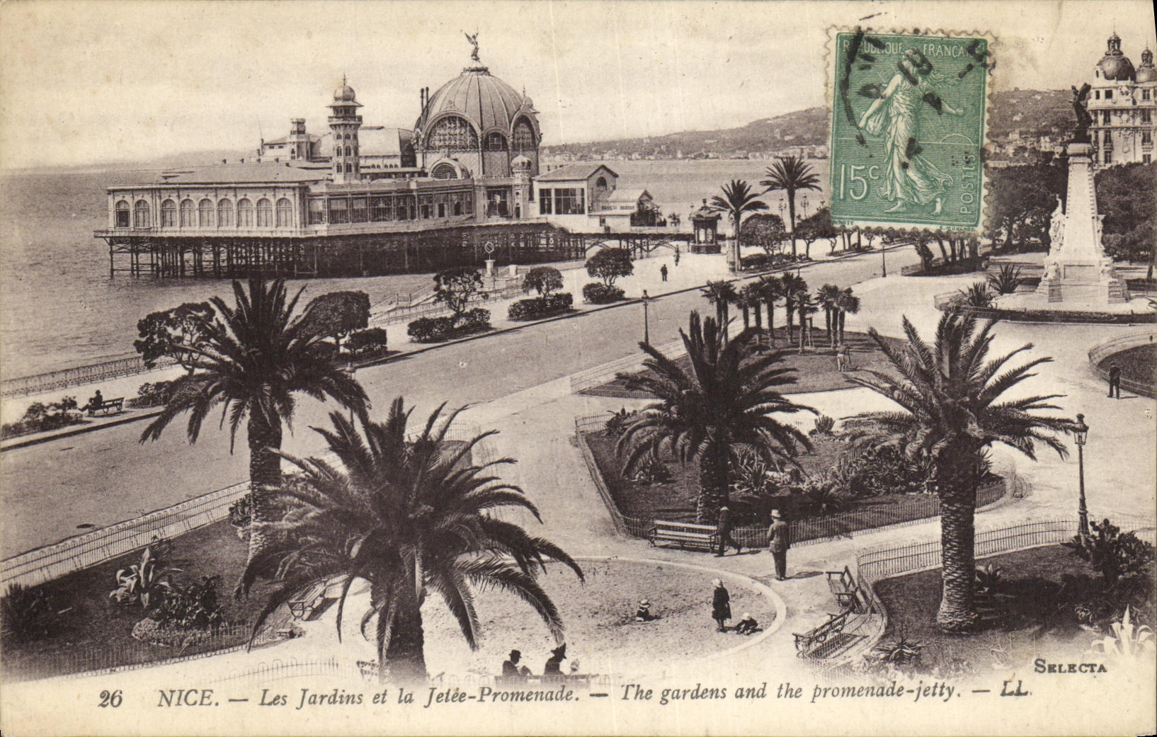 CPA Nice Les Jardins et la Jetee Promenade