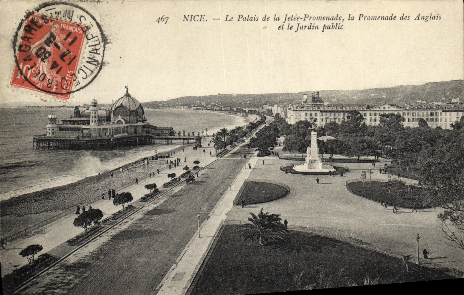 CPA Nice Le Palais de la Promenade La Promenade des Anglais