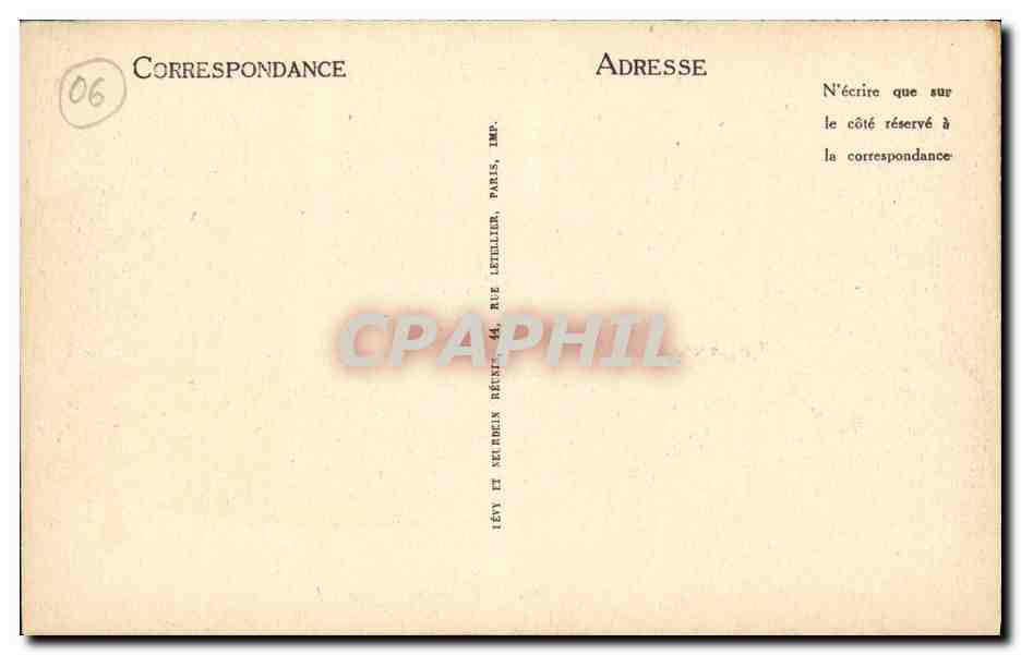 CPA Nice La Promenade des Anglais et les Hotels — Rückseite