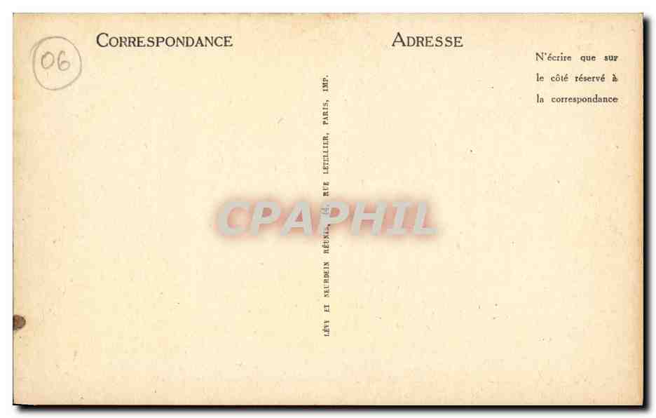 CPA Nice L Entree du Port et le Mont Boron Bateaux  — Verso