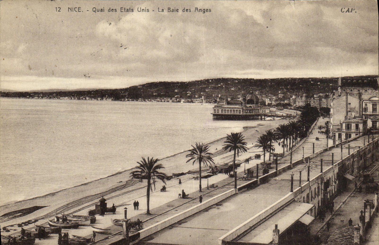 CPA Nice Quai Etals Unis La Baie des Anges