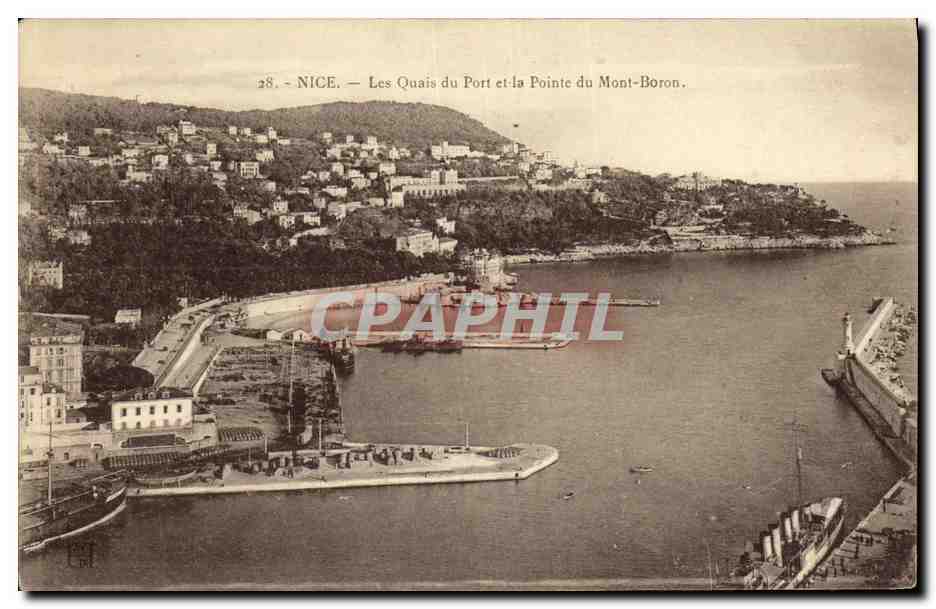 CPA Nice Quai du Port et la Pointe du Mon Boron