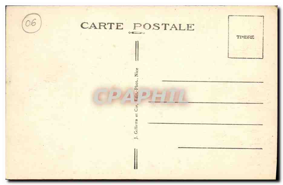 CPA Nice Plateforme du Chateau — Verso