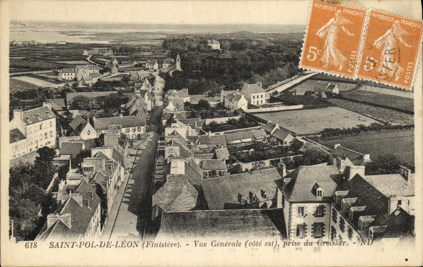 CPA Saint Pol Leon Vue Generale Prise du Creisker