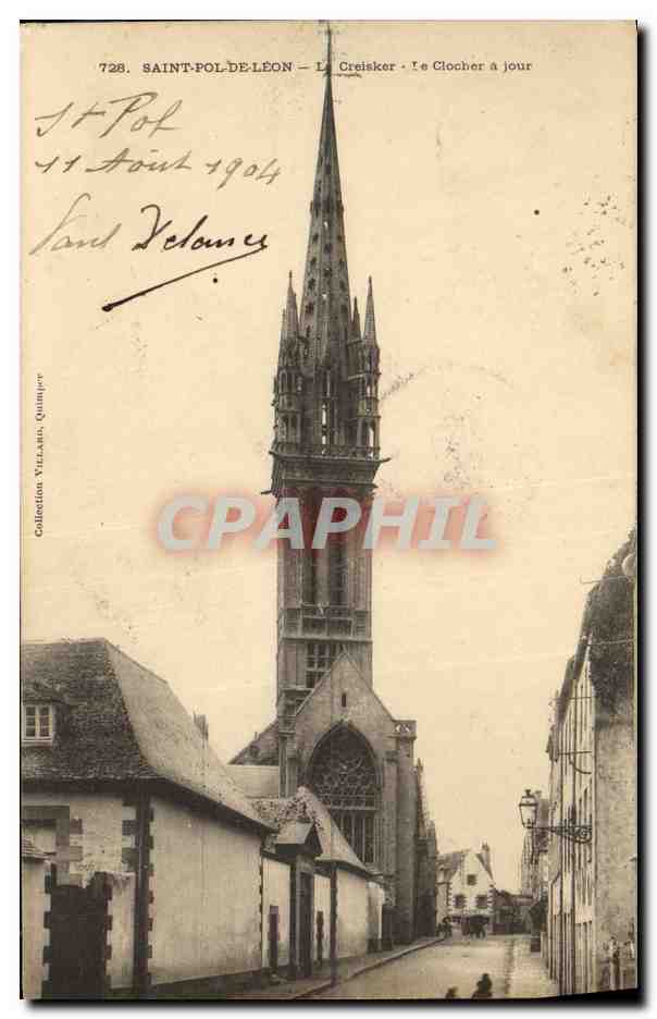 CPA Saint Pol Leon Le Creisker Le Clocher a Jour