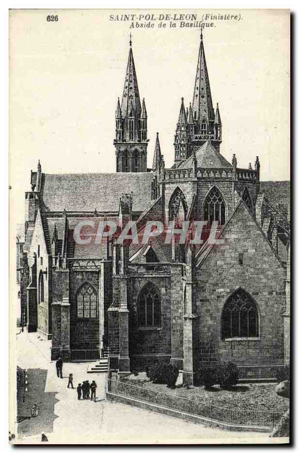 CPA Saint Pol de Leon Abside de la Basilique