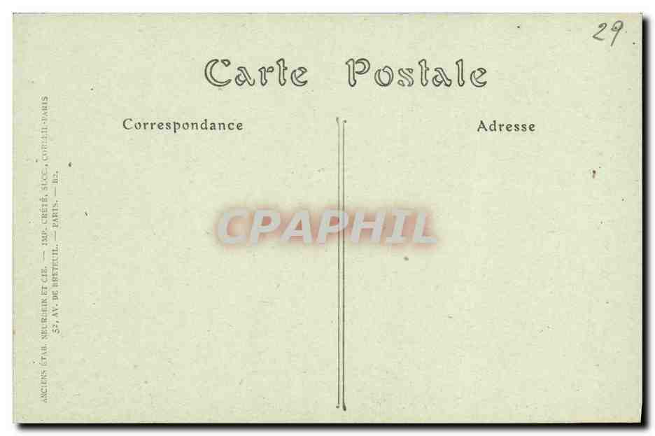 CPA Environs de Saint Pol de Leon Chateau de Kerjean le Pavillon de L Horloge — Rückseite