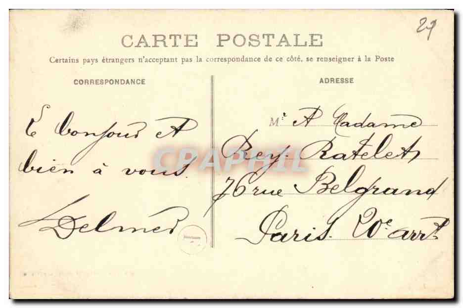 CPA Environs de Saint Pol de Leon Le Chateau de Bours — Rückseite