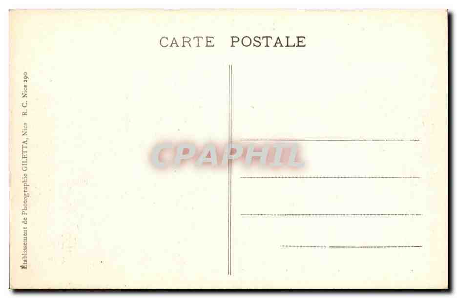 CPA Nice Jardin Albert 1er et Palais de la Jetee — Rückseite