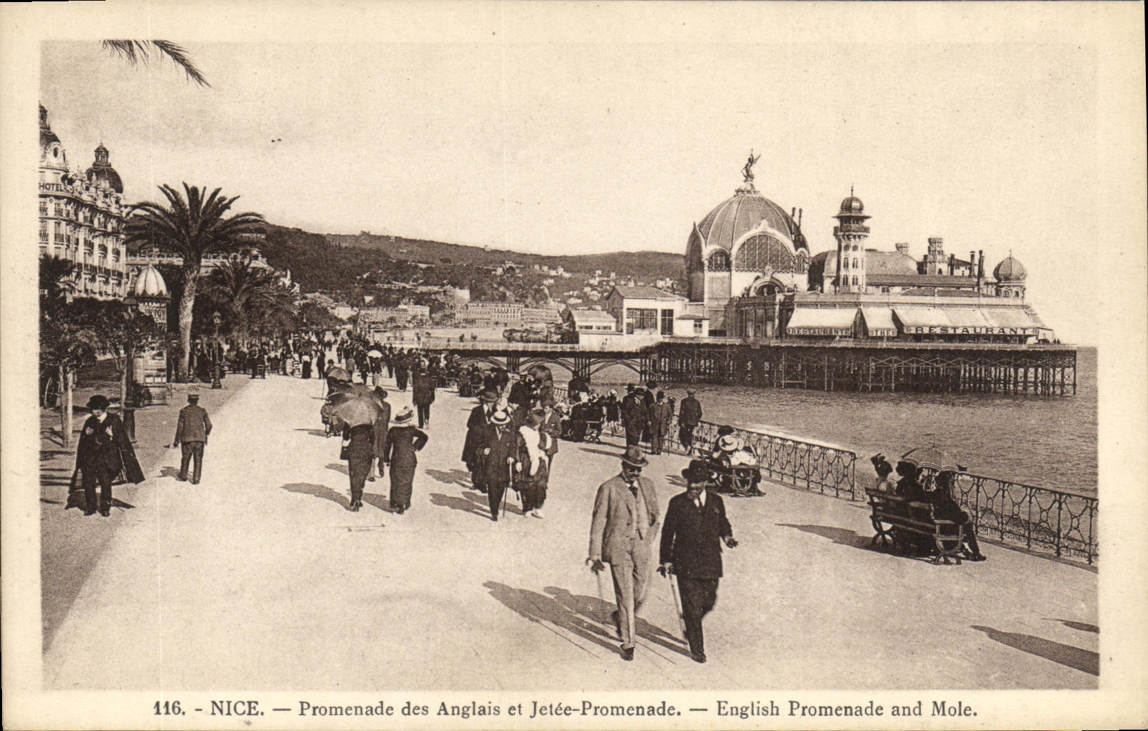 CPA Nice Promenade des Anglais et Jetee Promenade Eglise 