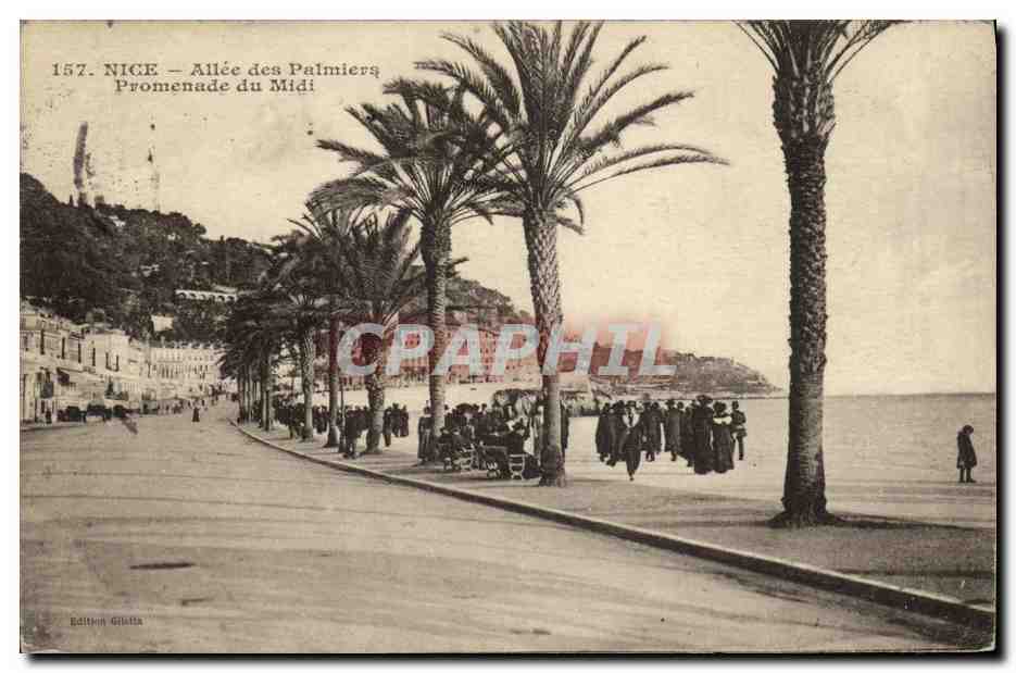 CPA Nice Allee des Palmiere Promenade du Midi