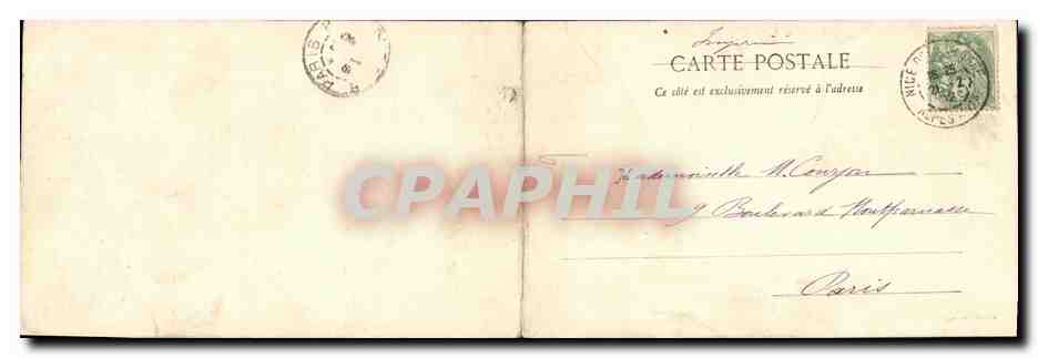 NICE - Vista scattata dal Mont Boron — 318. — Mano — datata 14.1.1912 — Verso