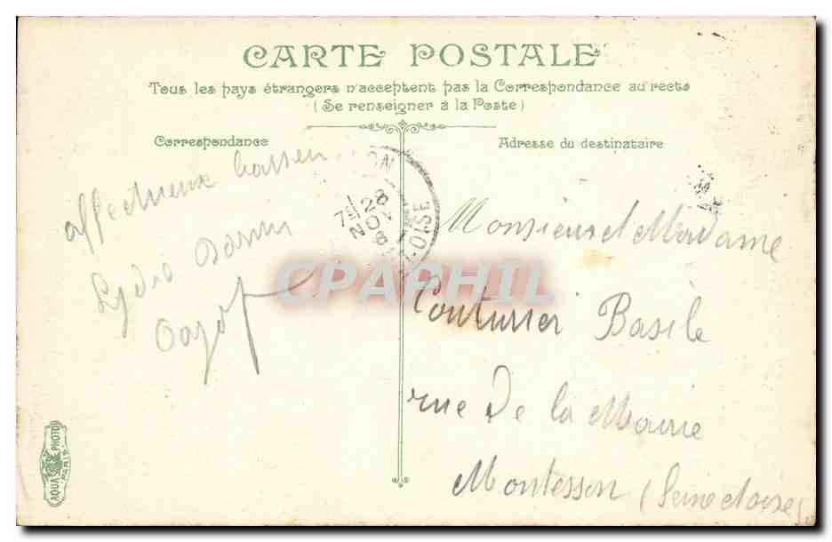 CPA Nice La grotte dans le jardin public — Rückseite