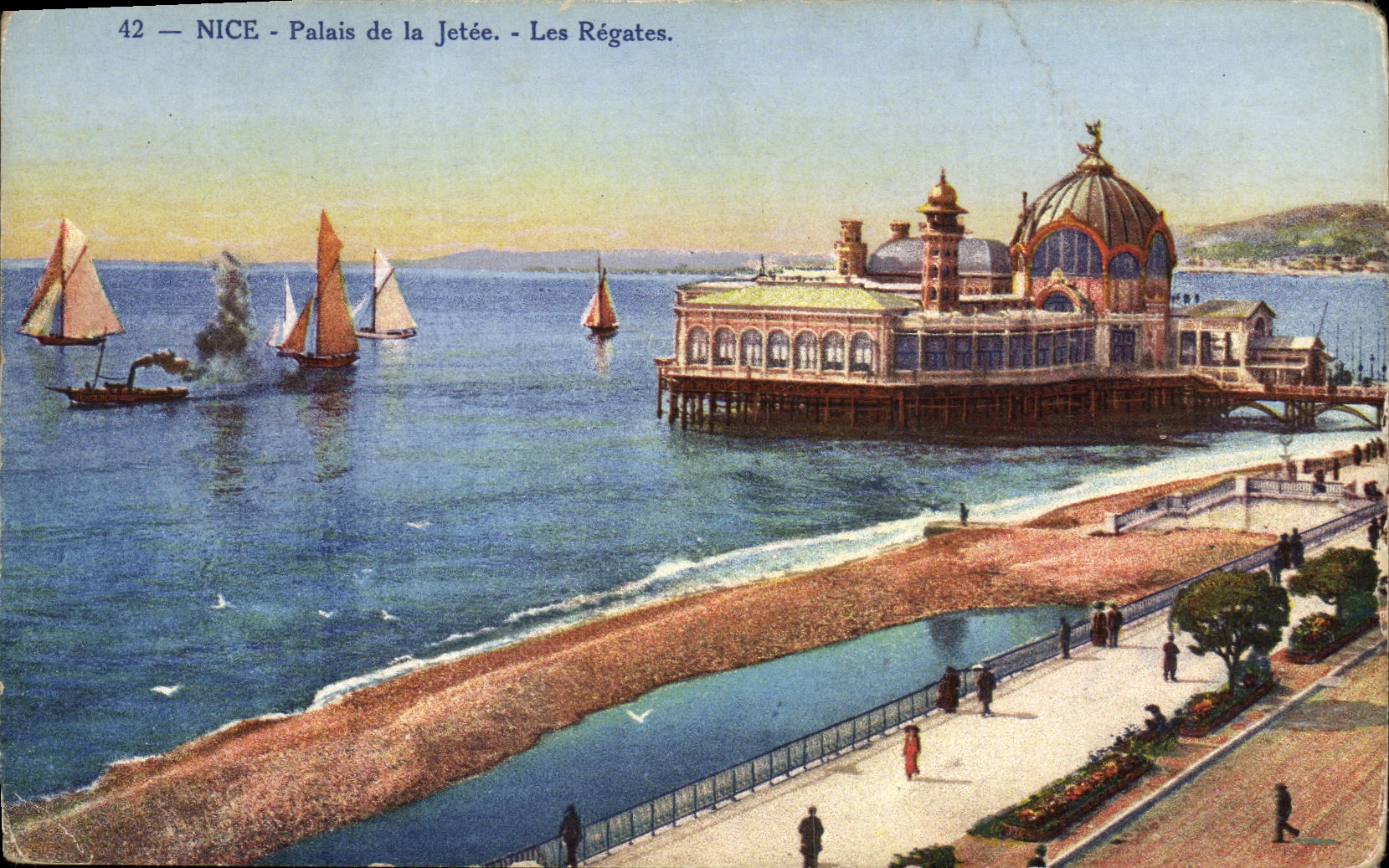 CPA Nice Palais de la Jetee Les Regates