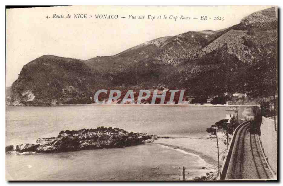 CPA Route de Nice a Monaco Vue sur Eze et le Cap Roux