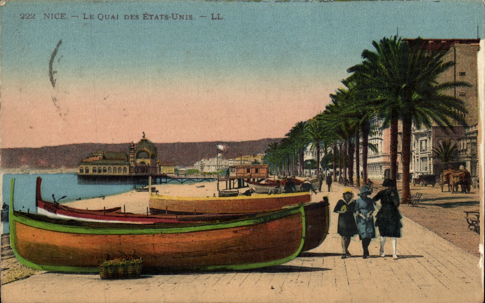 CPA Nice Le Quai des Etats Unis Bateau