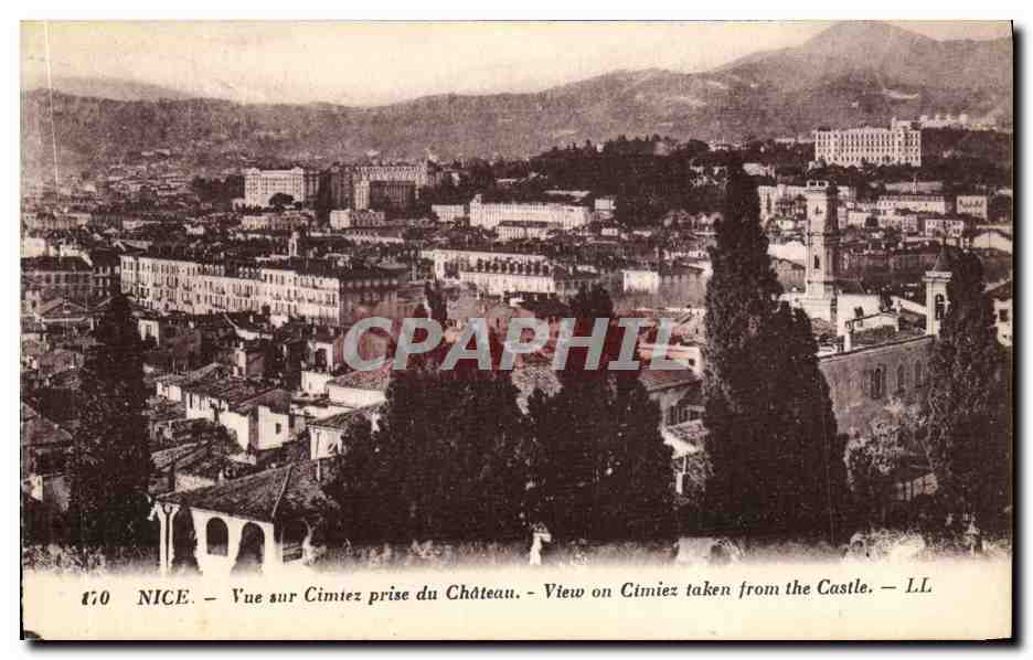 CPA Nice Vue sur Cimtez prise du Chateau
