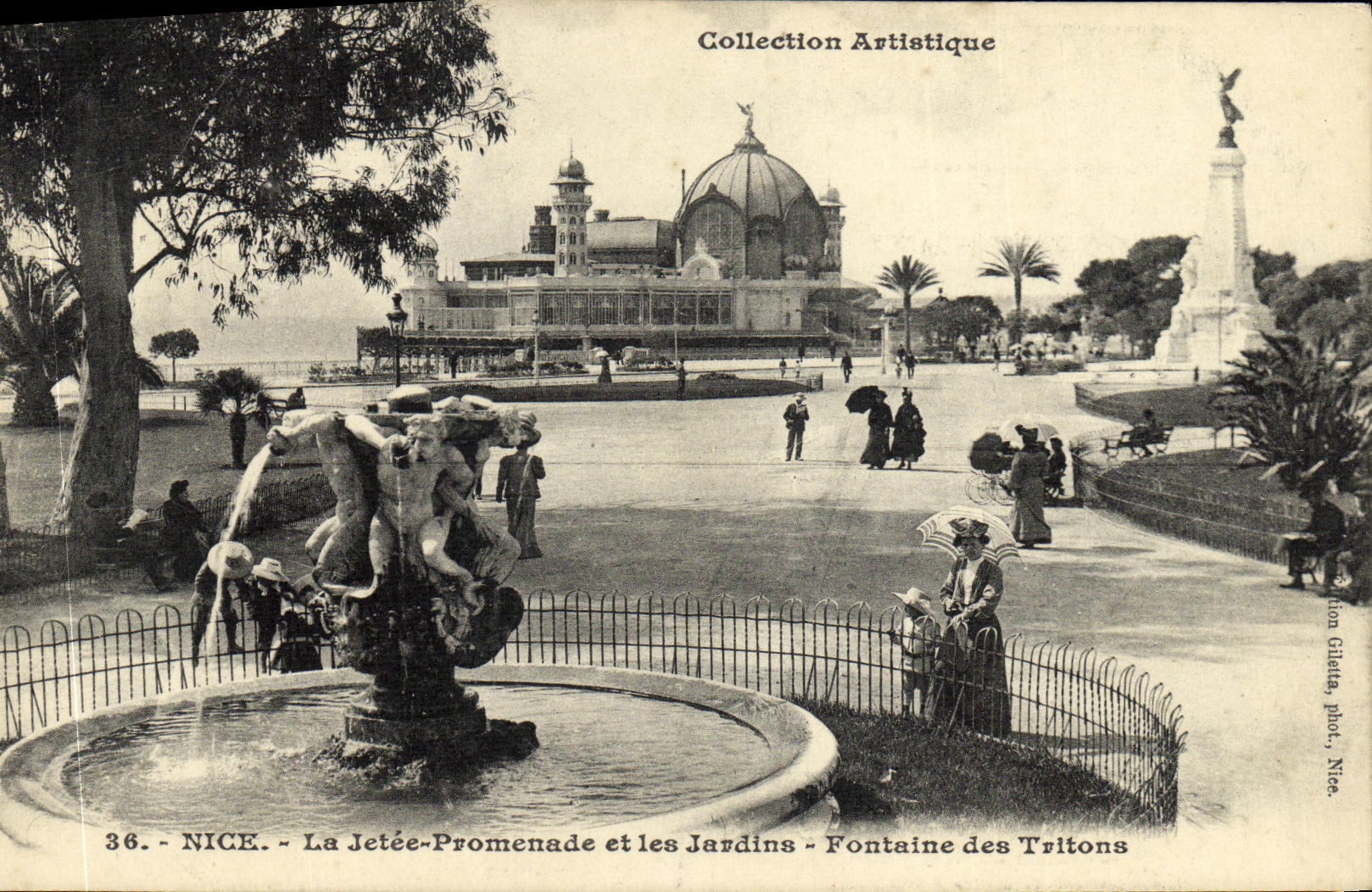 CPA Nice La Jetee Promenade et les Jardins Fontaine des Tritons