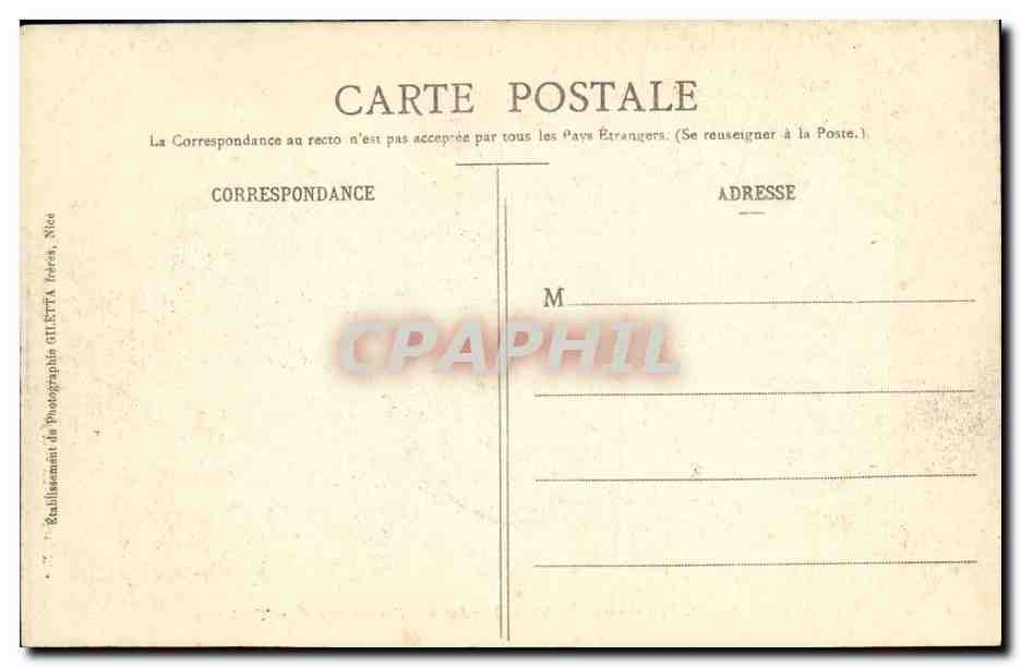 CPA Nice La Jetee Promenade et les Jardins Fontaine des Tritons — Rückseite