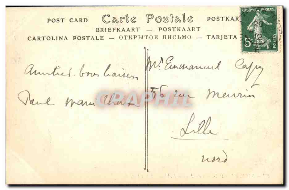 CPA Nice Les Palmiers du Jardin Public — Rückseite
