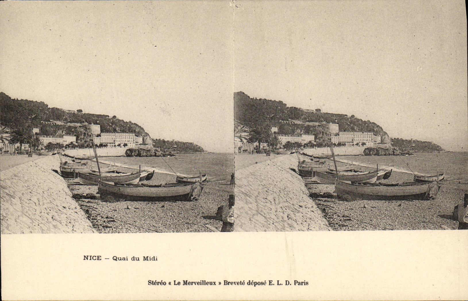 CPA Nice Quai du Midi Bateau