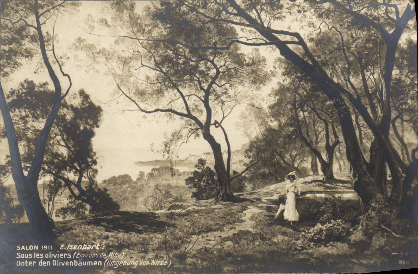 CPA Sous les Oliviers Environs de Nice Isenbart 