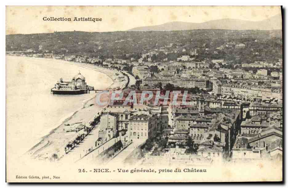 CPA Nice Vue generale prise Chateau