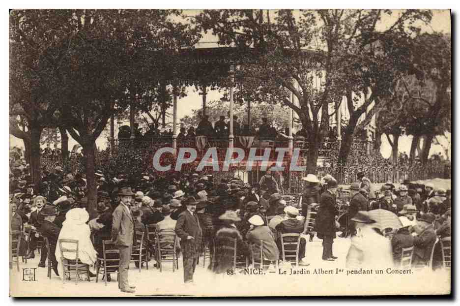 CPA Nice Le Jardin Albert 1er Pendant un Concert