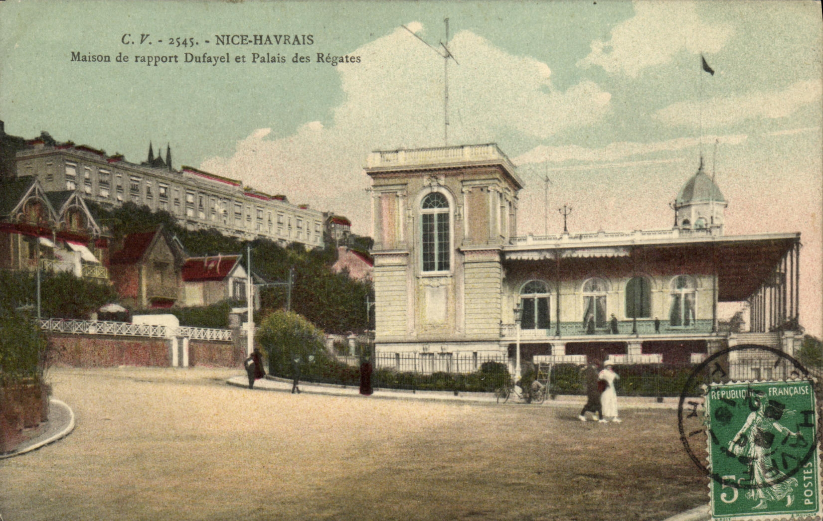 CPA Nice Havrais Maisin de rapport Dufayel et Palais des Regates