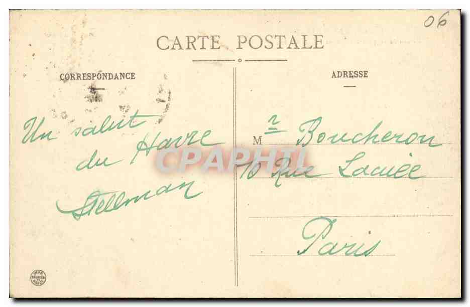 CPA Nice Havrais Maisin de rapport Dufayel et Palais des Regates — Rückseite