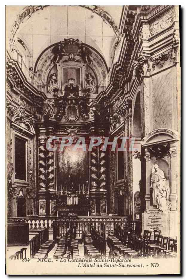 CPA Nice La Cathedrale Saine Reparate L Autel du Saint Sacrement