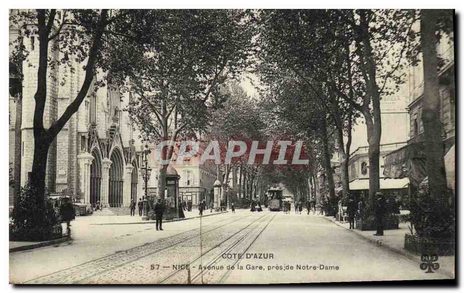 CPA Nice Avenue de la Gare pres de Notre Dame