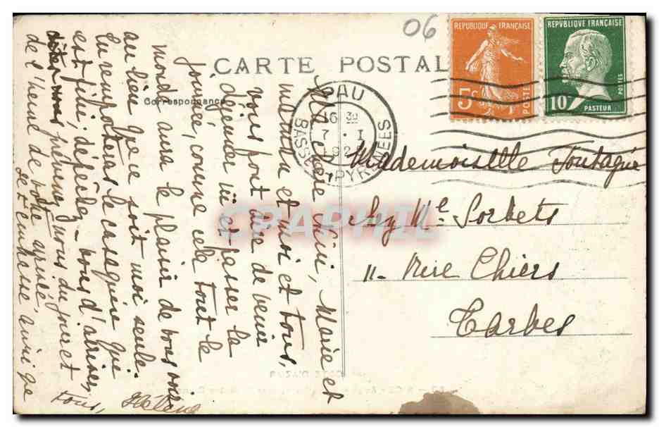 CPA Nice Avenue de la Gare pres de Notre Dame — Rückseite