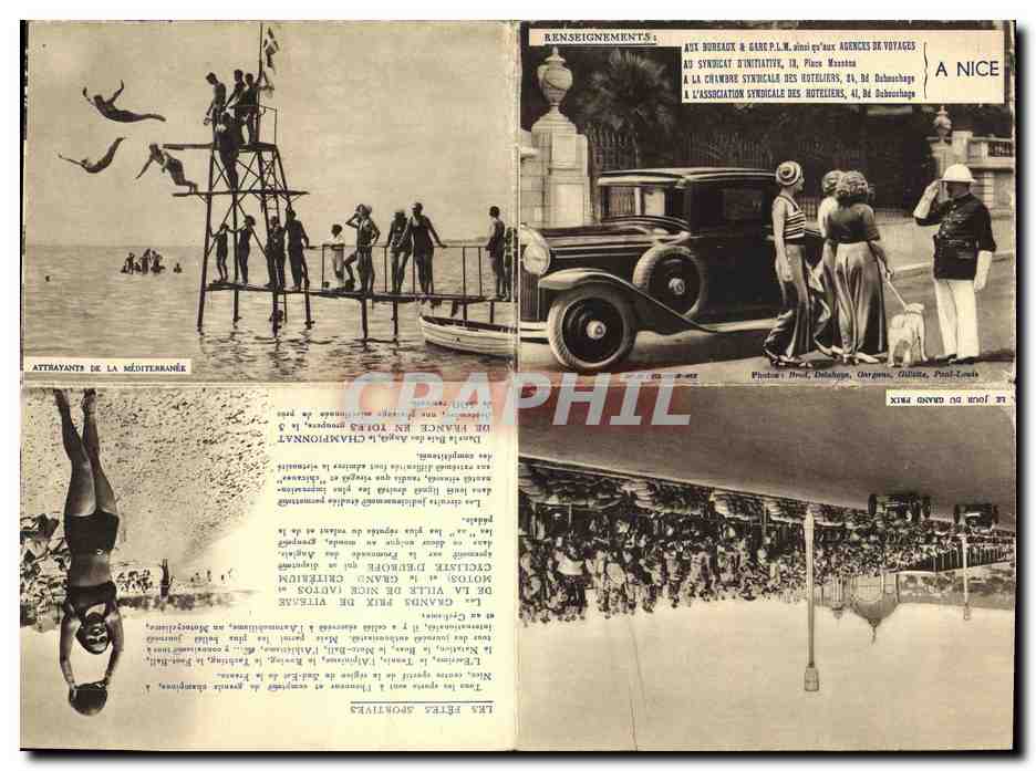 Depliant Nice 1933 — Rückseite