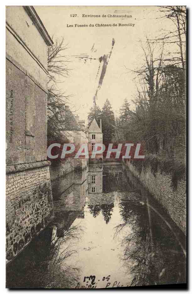 CPA Environs de Chateaudun Les Fosses du Chateau de Romilly