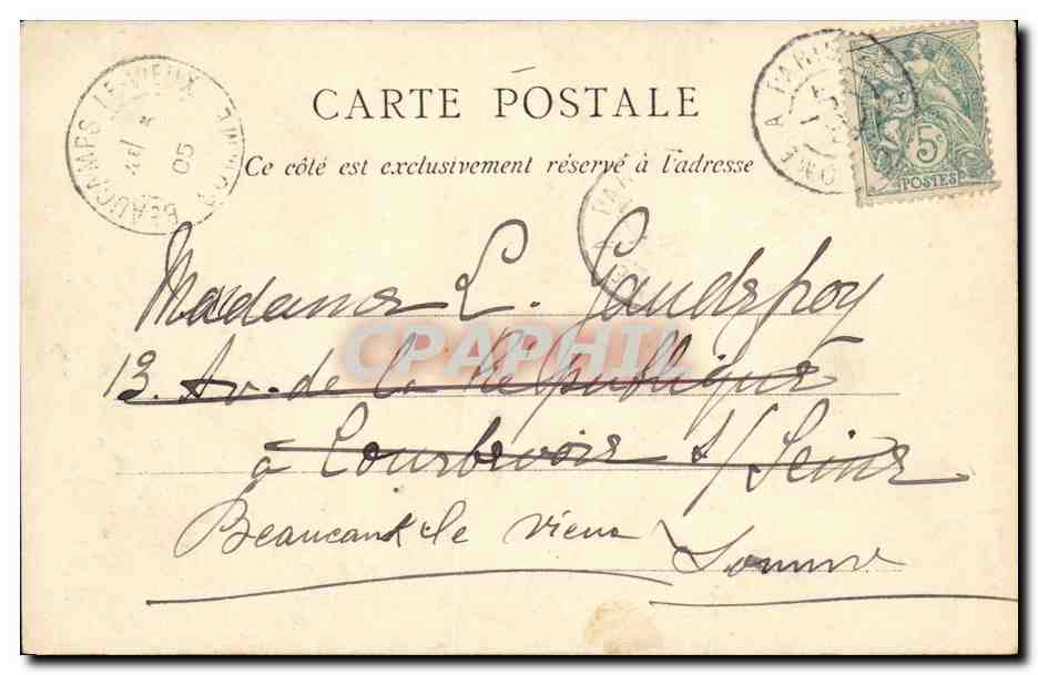 CPA Environs de Chateaudun Les Fosses du Chateau de Romilly — Rückseite