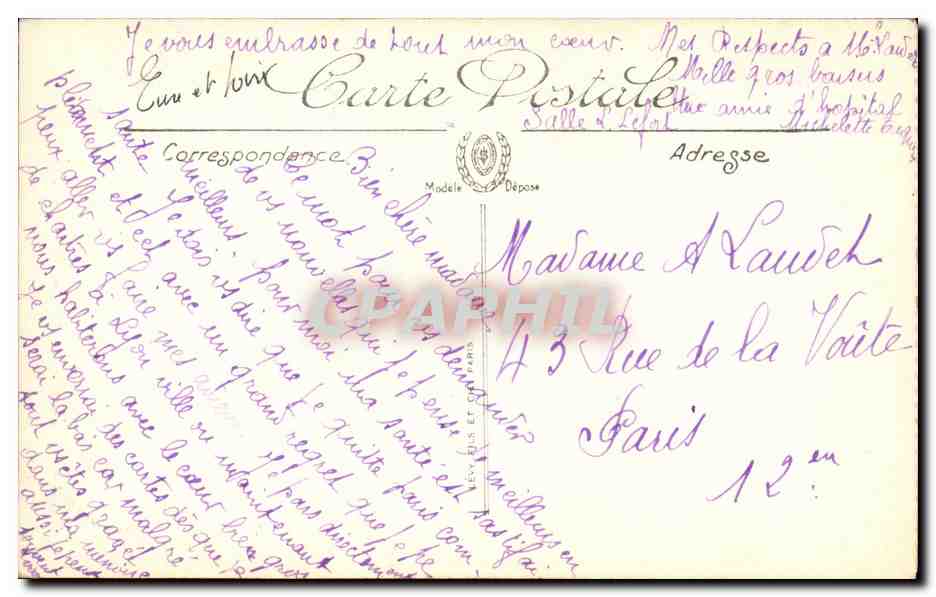 Charitéres — Vue prise sur l'Eure — LL. n°103 — Rückseite