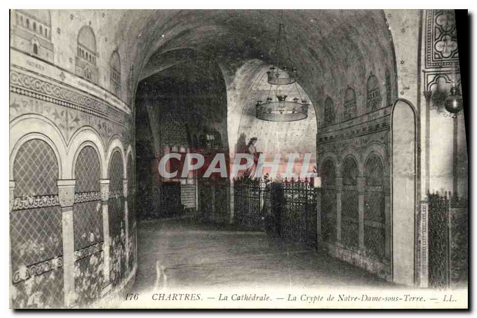 CPA Chartres La Cathedrale La Crypte de Notre Dame sous Terre
