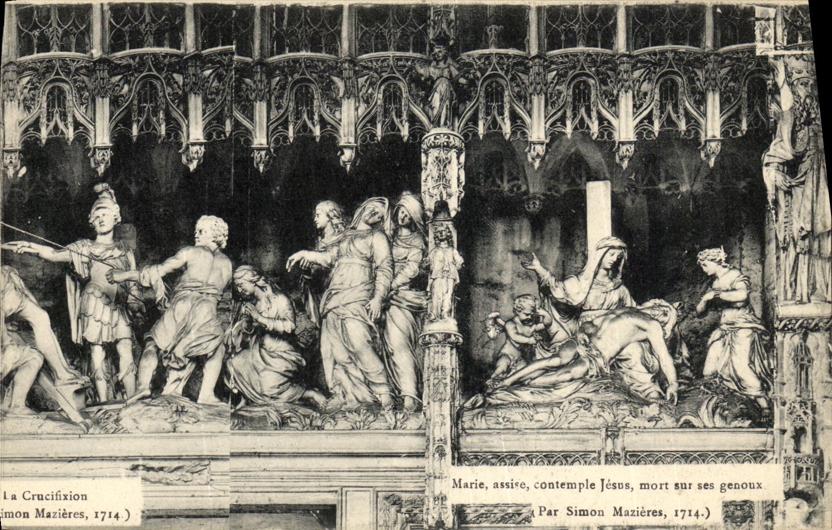 La Crucifixion — par Simon Mazières, 1714 — CPAPHIL