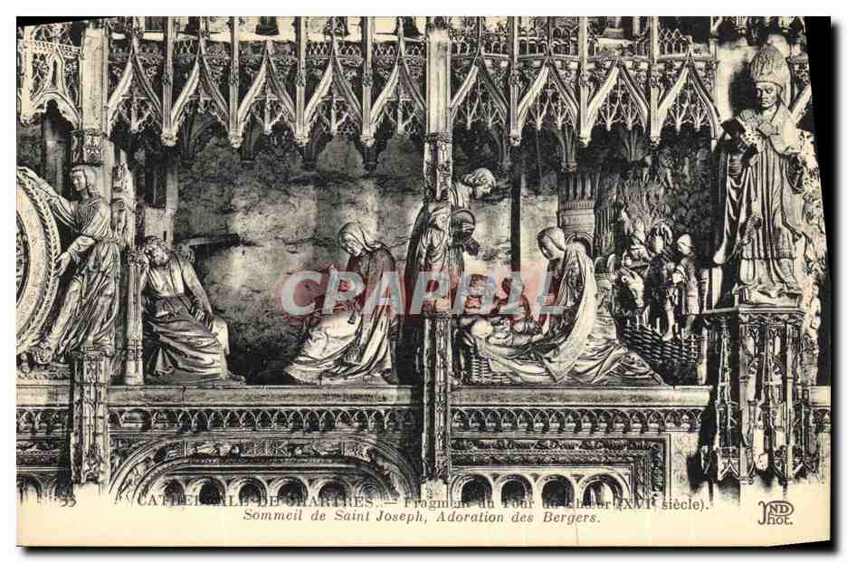 CPA Cathedrale de Chartres Sommeil de Saint Joseph Adoration des mages
