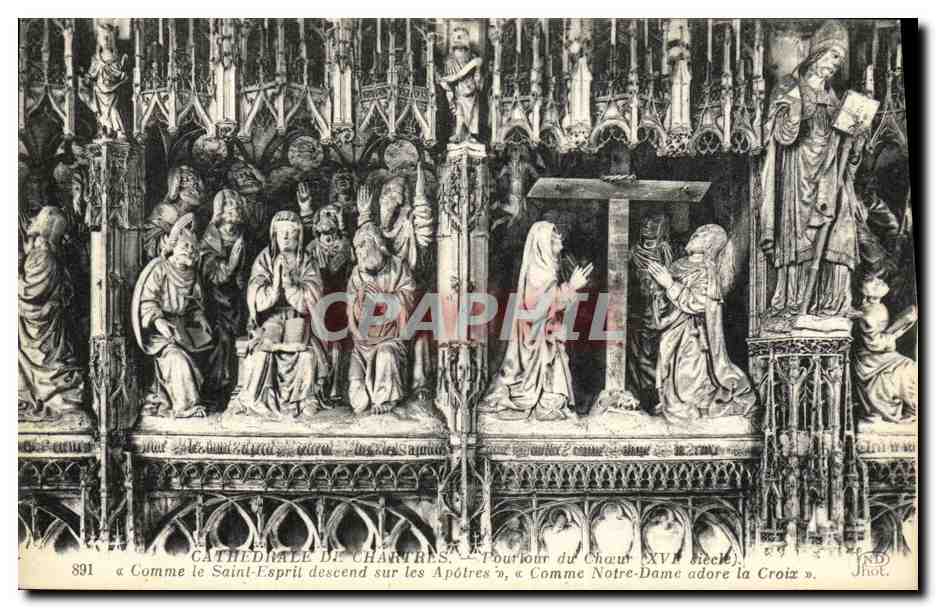 CPA Cathedrale de Chartres Pourtour du Choeur XVl siecle