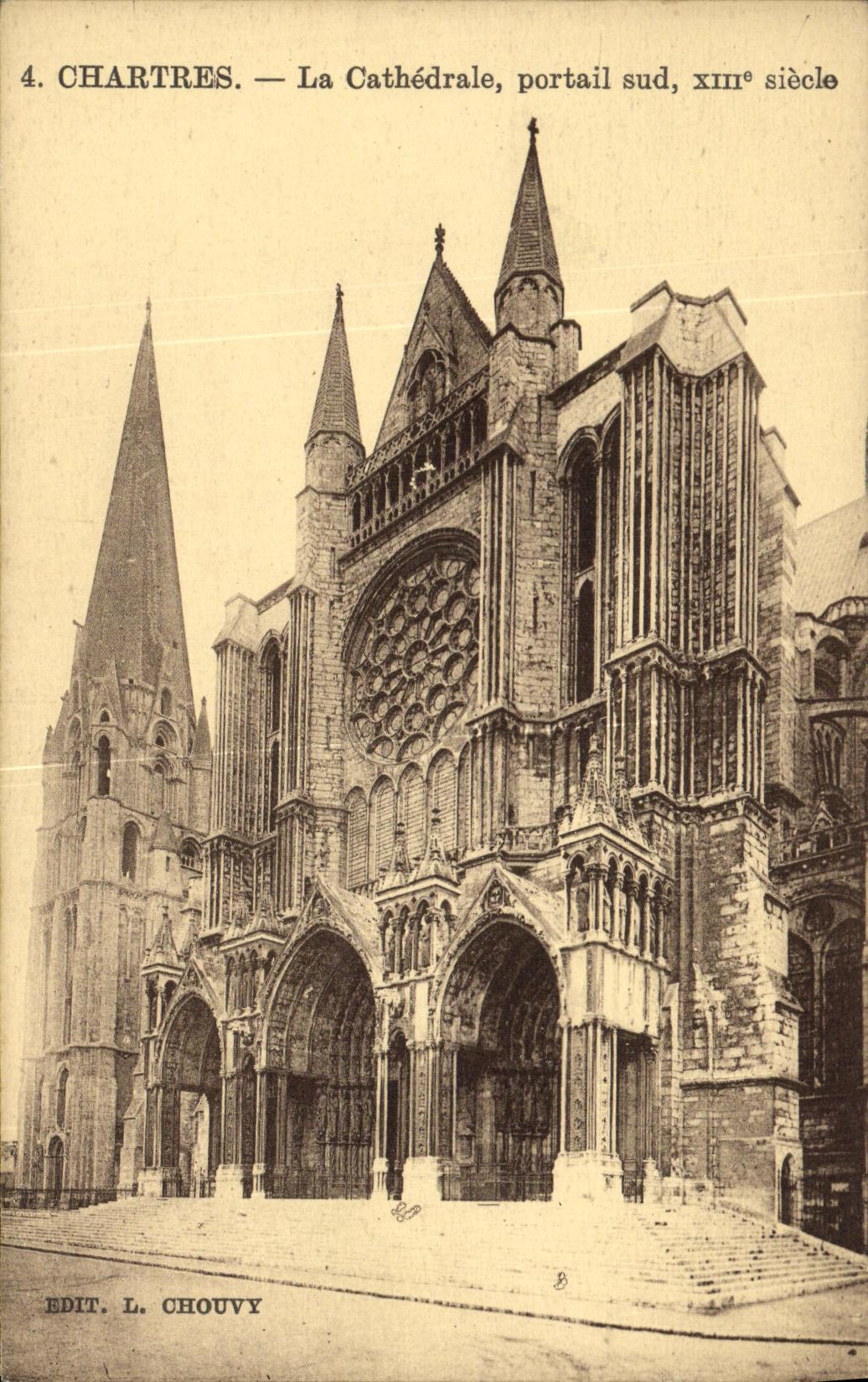 CPA Chartres La Cathedrale portail sud Xlll e siecle