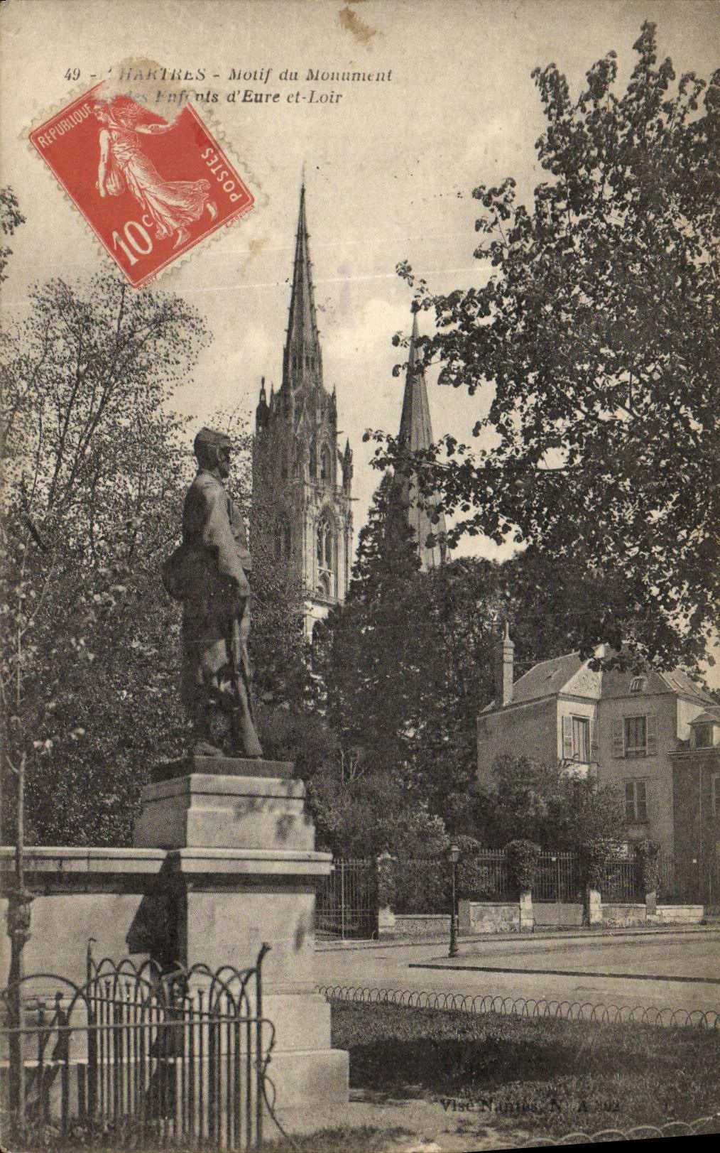 HARTRES - Motif du Monument aux Enfants d'Eure et Loir — Vise Nantes, N. A. 302