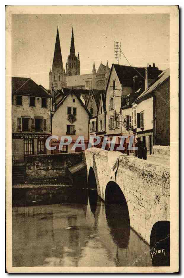 CPA Chartres Vieux Pont et Vielles Maisons