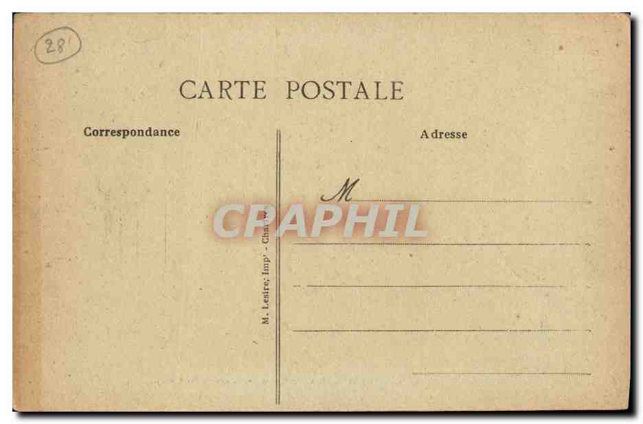 CPA Chartres Cloitre Notre Dame et le grand parvis — Verso