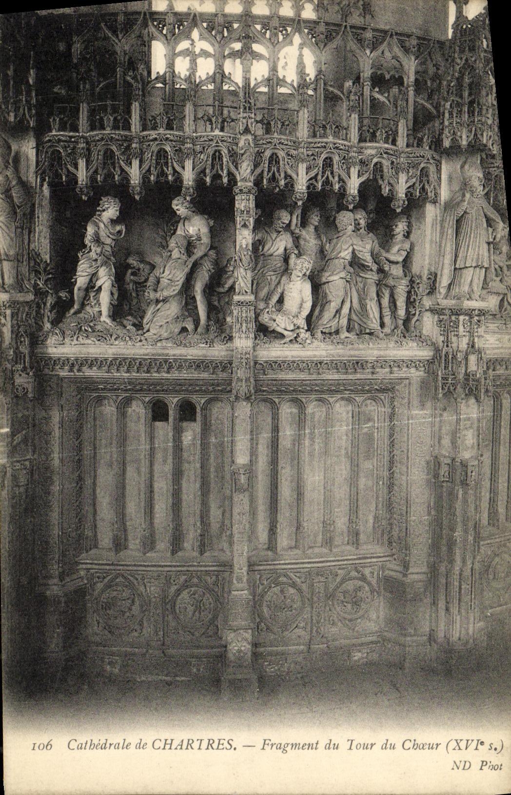 CPA Cathedrale de Chartres Fragment du Tour du Choeur XVl e s
