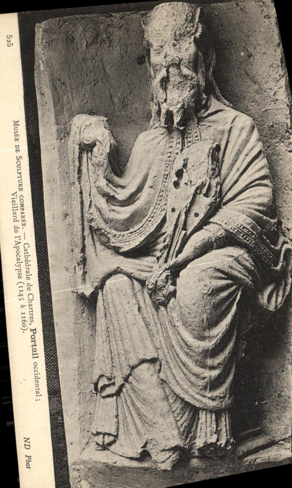 CPA Musee de Sculpture Comparee Cathedrale de Chartres Portail occidental Vieillard de l Apocalypse 