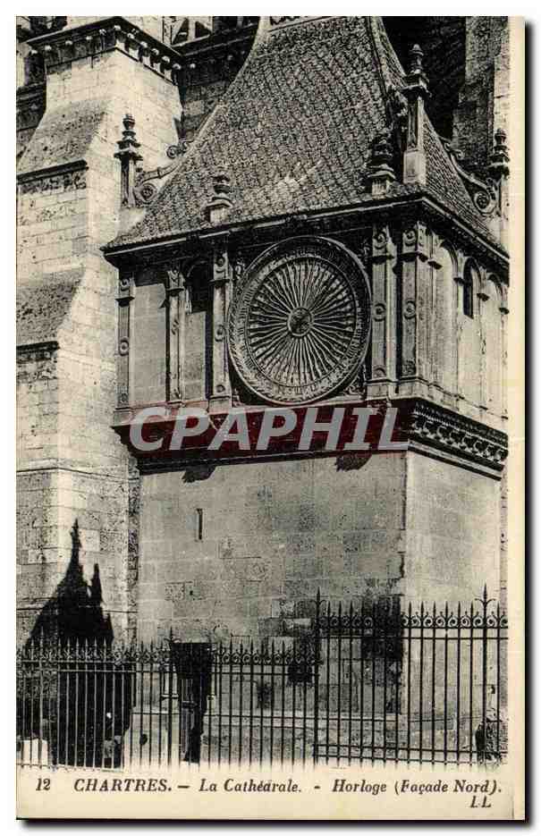 CPA Chartres La Cathedrale Horloge