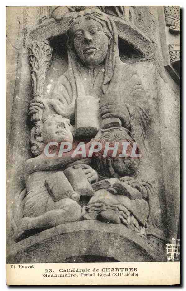 CPA Chartres de Cathedrale Grammaire Portail Royal Xll e siecle