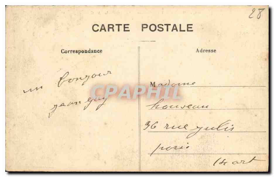 Chartres à vol d'oiseau — La Cathédrale — N.G. — Reverso
